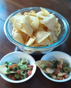 Vegan and Shrimp versions of ceviche